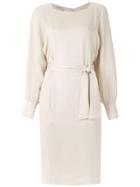Egrey Lace Up Dress - White