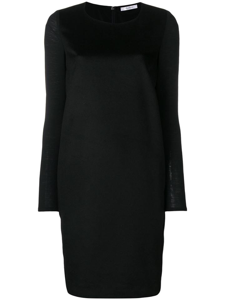 Max Mara Contrast Material Shift Dress - Black
