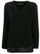 Fabiana Filippi Sequin-embellished Cashmere Jumper - Black