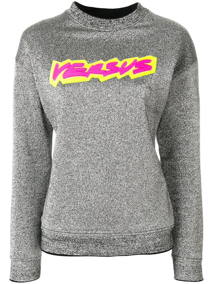 Versus Lurex Logo Sweatshirt - Metallic
