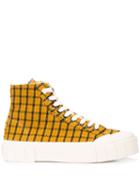 Good News Check Hi-top Sneakers - Yellow