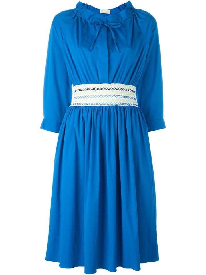 Peter Pilotto Smocked A-line Dress