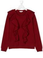 Chloé Kids Frill Detail Sweater - Red
