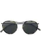 Oliver Peoples Mp-3 Round Frame Sunglasses - Black