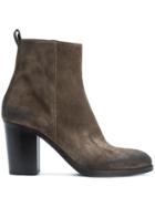 Strategia Side Zip Boots - Brown