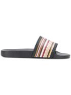 Paul Smith Signature Stripe Ruben Slides - Black
