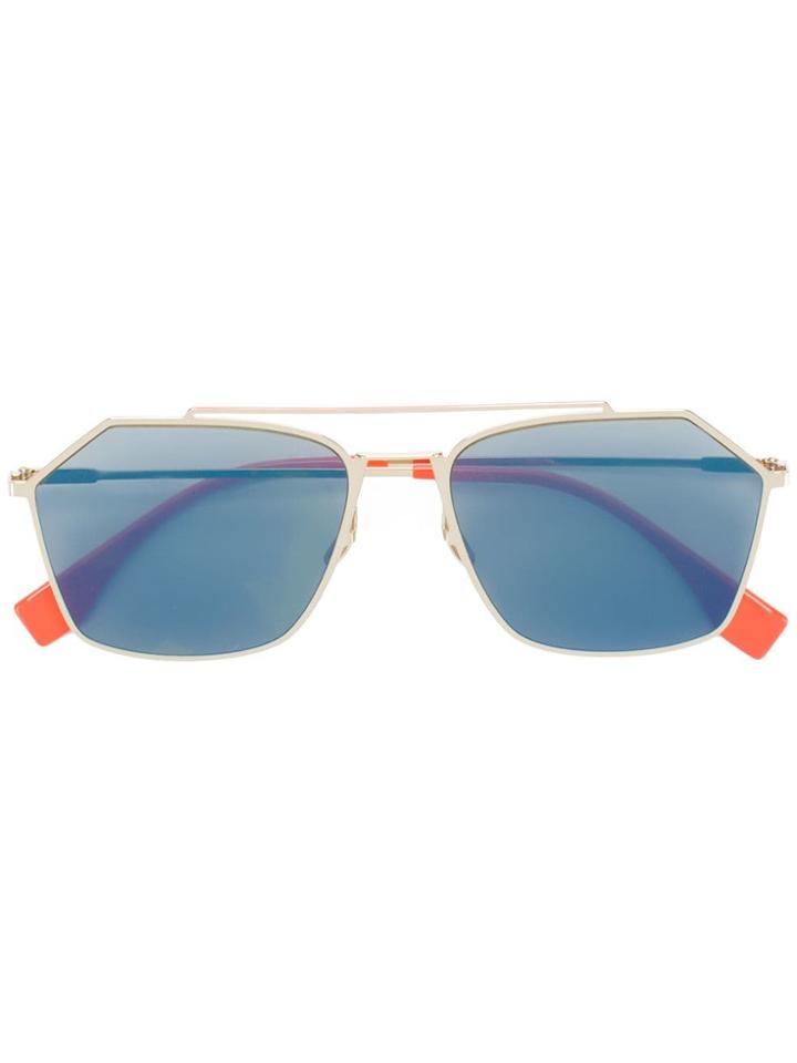 Fendi Eyewear Tinted Square Sunglasses - Metallic