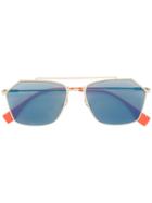 Fendi Eyewear Tinted Square Sunglasses - Metallic