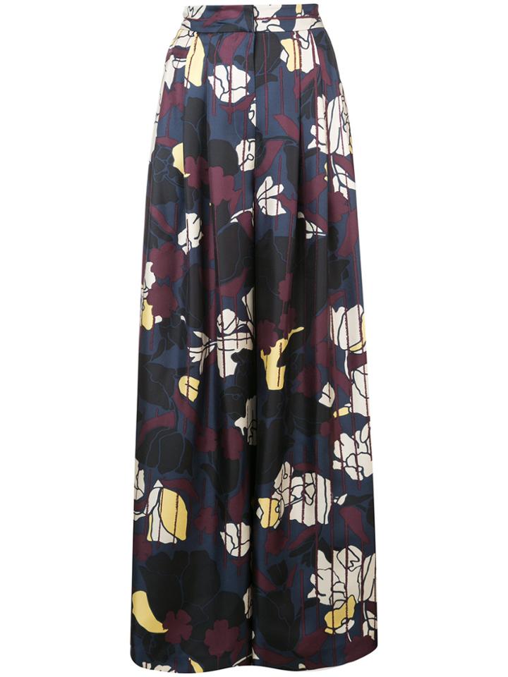 Roksanda Floral Print Maxi Skirt - Blue
