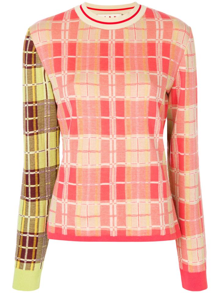 Marni Contrast Check Jumper - Multicolour