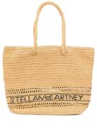 Stella Mccartney Woven Straw Shopper - Neutrals