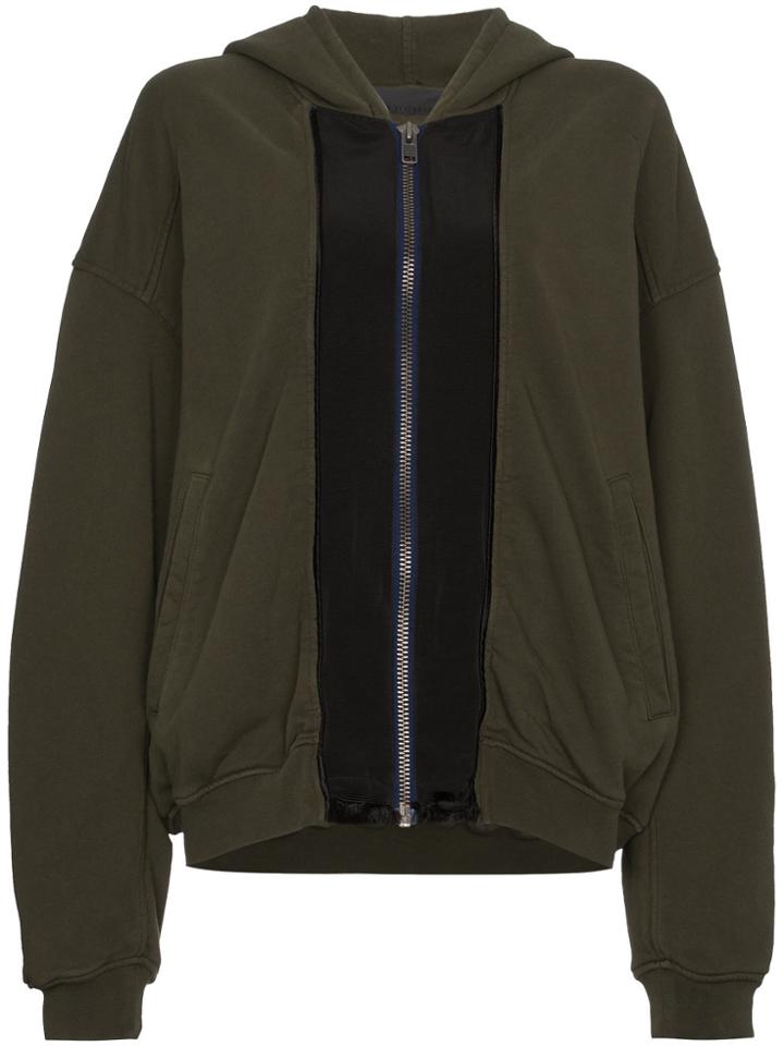 Haider Ackermann Oversized Zip Up Hoodie - Green