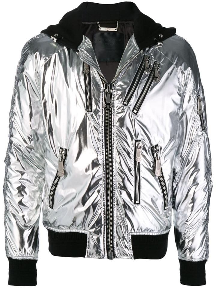 Philipp Plein Multiple Zips Jacket - Metallic