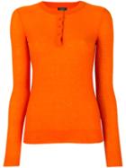 Joseph Henley Jumper, Women's, Size: Small, Yellow/orange, Cashmere