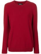 A.p.c. Crew Neck Sweater - Red