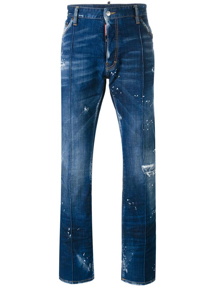 Dsquared2 - Richard Jeans - Men - Cotton/polyester/spandex/elastane - 42, Blue, Cotton/polyester/spandex/elastane