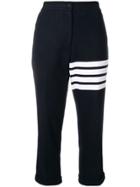 Thom Browne 4-bar Navy Double Face Trousers - Blue