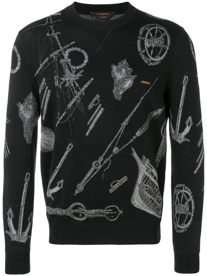Ermenegildo Zegna Xxx All-over Print Jumper - Blue
