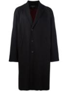 Rag & Bone Single Breasted Coat, Men's, Size: Large, Black, Wool