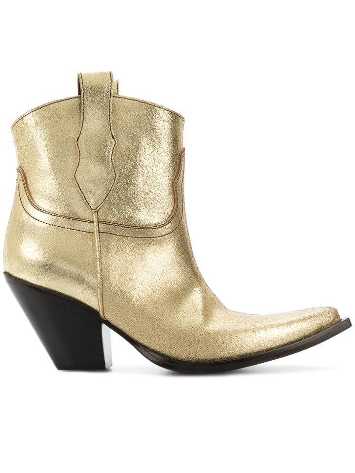 Maison Margiela Cowboy Boots - Metallic