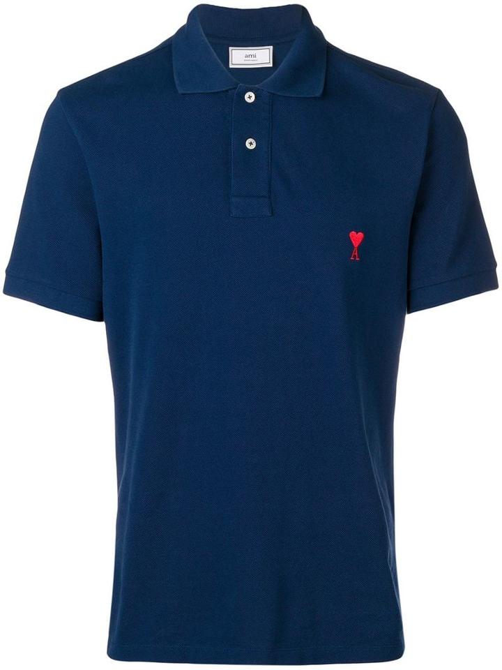 Ami Paris Ami De Coeur Polo Shirt - Blue
