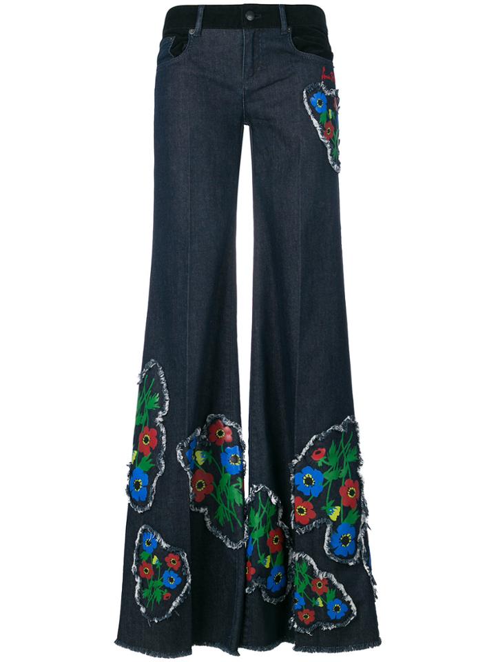 Sonia Rykiel Anemone Detail Wide-leg Trousers - Blue