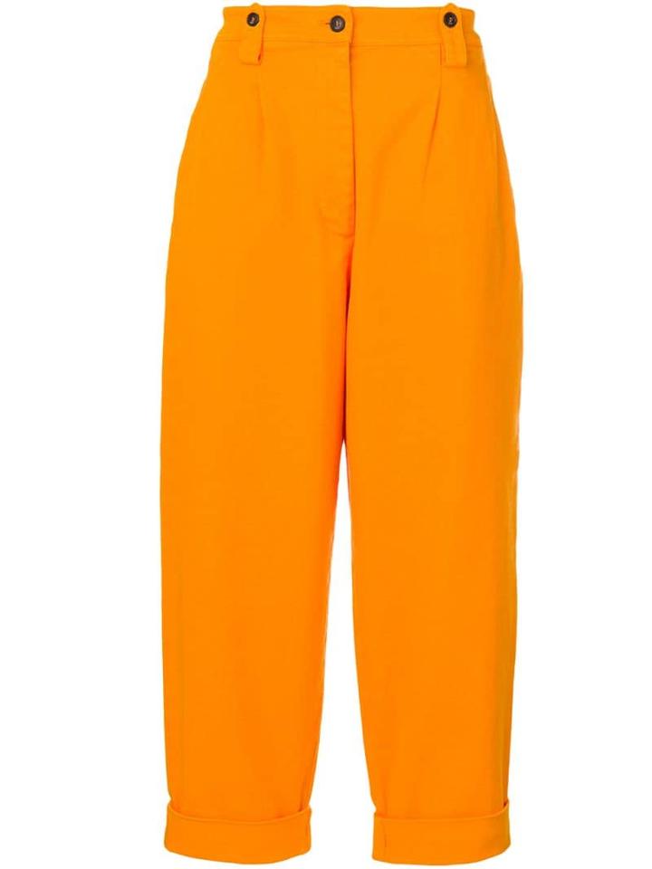 Nº21 Cropped Straight Trousers - Orange