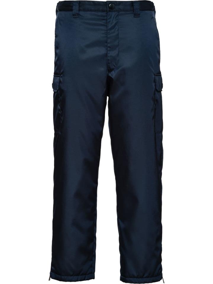 Prada Nylon Gabardine Trousers - Blue