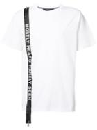 Mostly Heard Rarely Seen Logo Stripe T-shirt, Men's, Size: Small, White, Cotton