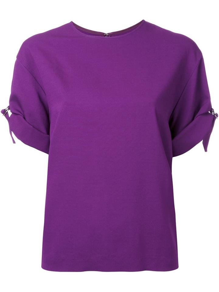 Le Ciel Bleu Folded Sleeve Detail Blouse