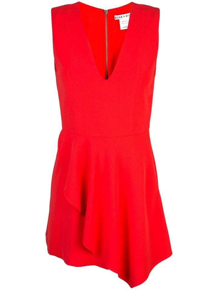 Alice+olivia Callie Sleeveless Dress - Red