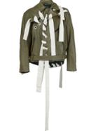 Craig Green Eyelets Biker Jacket, Men's, Size: Large, Lamb Skin