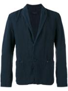Transit Buttoned Blazer, Men's, Size: Large, Blue, Linen/flax