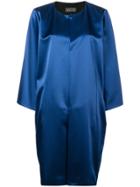 Gianluca Capannolo Collarless Mid-length Coat - Blue