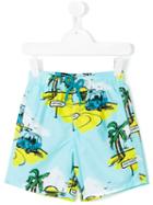 Vilebrequin Kids - Sunny Car Swim Shorts - Kids - Cotton/polyamide/polyester - 10 Yrs, Blue