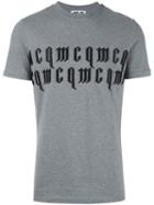 Mcq Alexander Mcqueen Embroidered Logo T-shirt, Men's, Size: Xl, Grey, Cotton