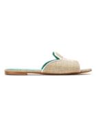 Blue Bird Shoes Bride Straw Slides - Neutrals