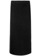 Vince Ribbed Knit Midi Skirt - Grey