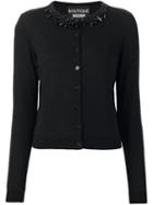 Boutique Moschino Embellished Collar Cardigan, Women's, Size: 38, Black, Virgin Wool