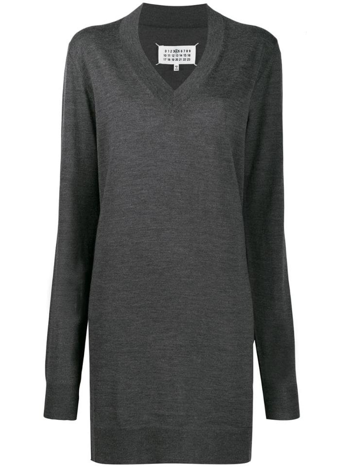 Maison Margiela V-neck Knitted Dress - Grey