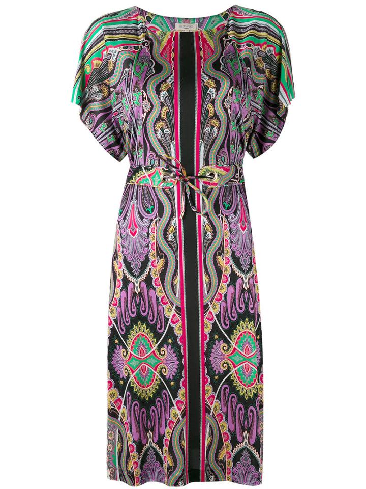 Etro - Patterened Dress - Women - Silk - 46, Silk