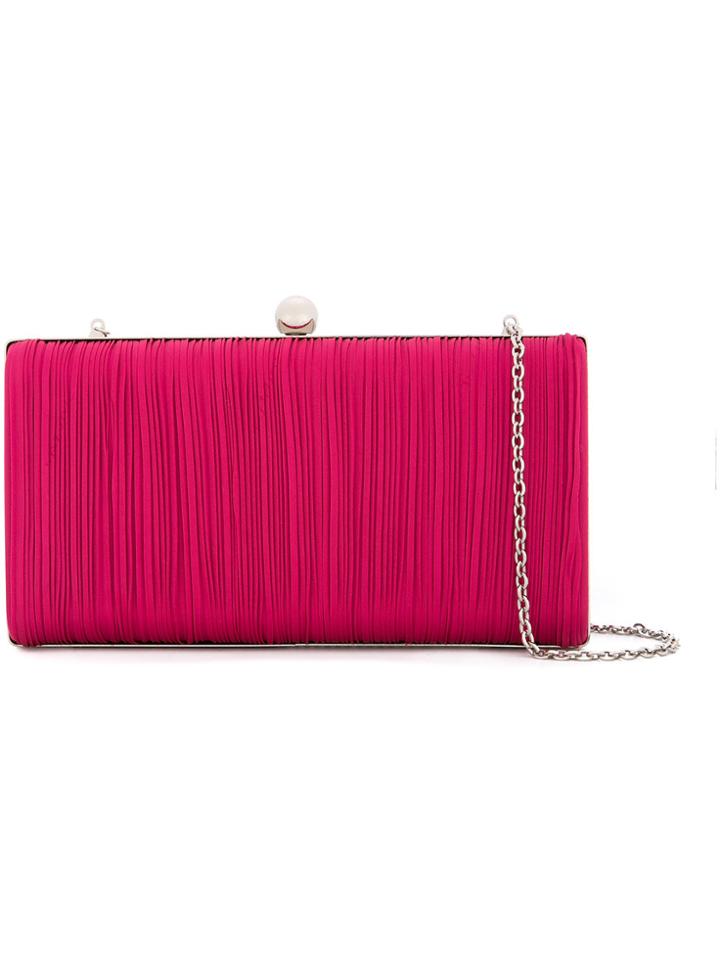 We11done Ribbed Chain Clutch Bag - Pink & Purple