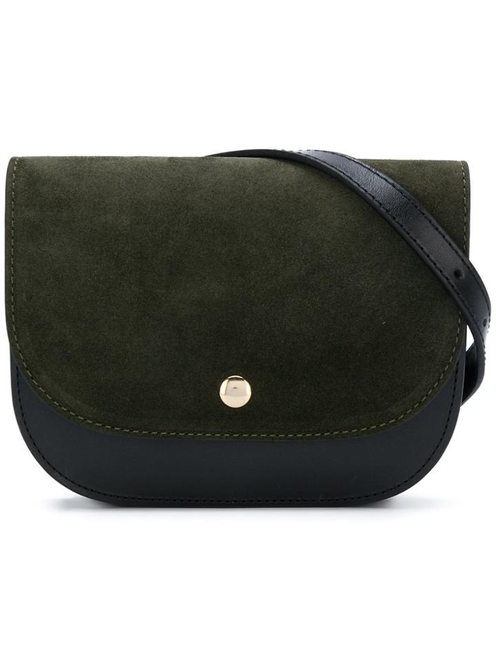 Closed Snap-fastened Belt Bag - Green