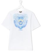 Roberto Cavalli Kids - Teen Monkey Print T-shirt - Kids - Cotton/elastodiene - 14 Yrs, Boy's, White