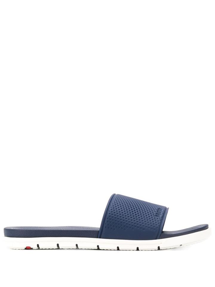Lloyd Textured Slip-on Sandals - Blue