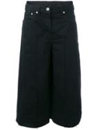 Sacai Denim Culotte Trousers, Women's, Size: 2, Black, Cotton