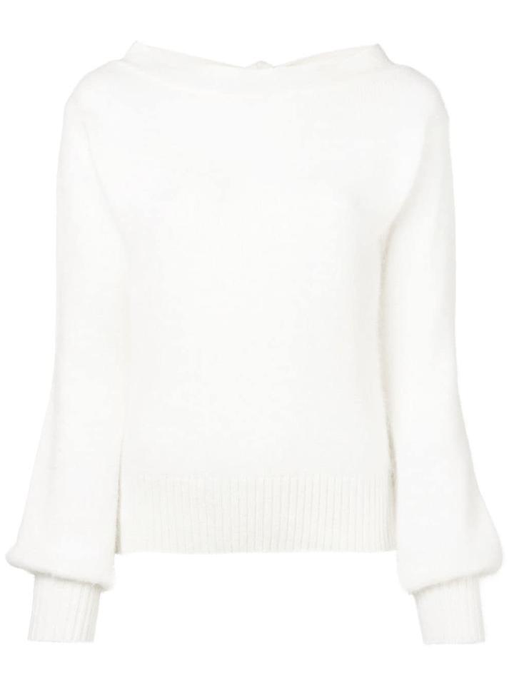 Semicouture Bell Sleeve Sweater - White