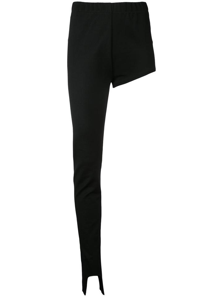 Litkovskaya - Asymmetrical Brief Leggings - Women - Polyamide/spandex/elastane/viscose - 36, Black, Polyamide/spandex/elastane/viscose