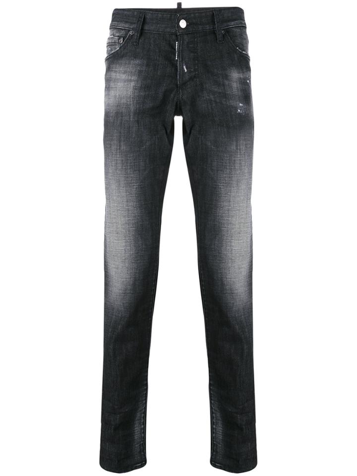 Dsquared2 Faded Slim Jeans - Black