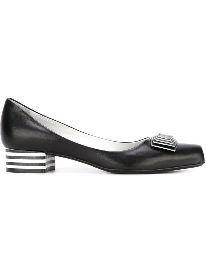 Emporio Armani 'nero' Strapped Pumps